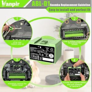 Vanpir ABL-D1 Roomba Replacement Battery